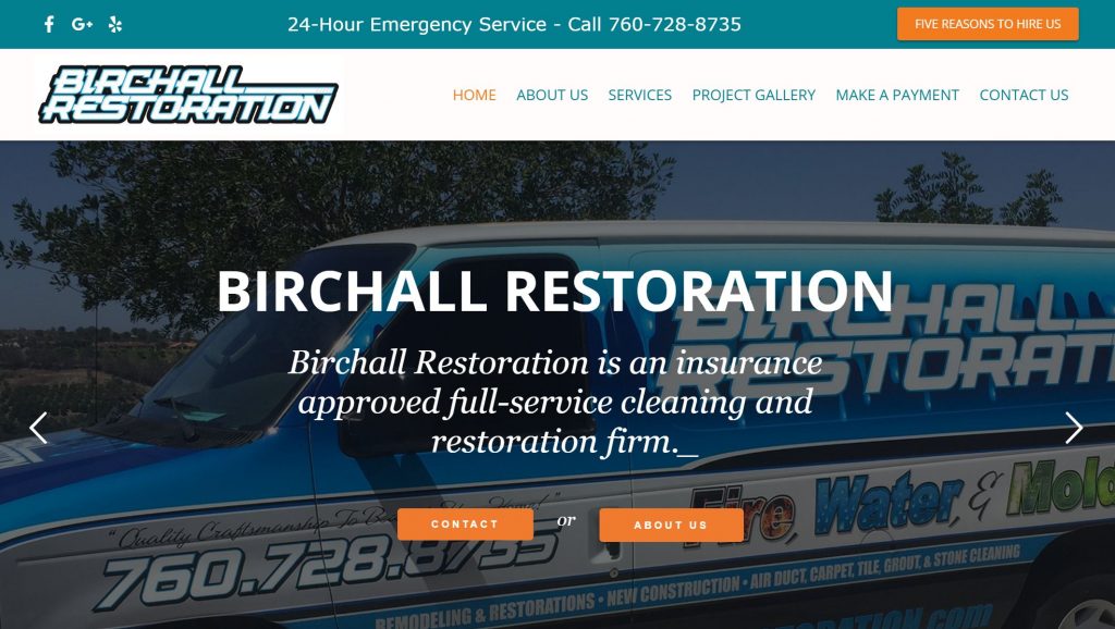 Birchall Restoration, Unique Concepts Web Design