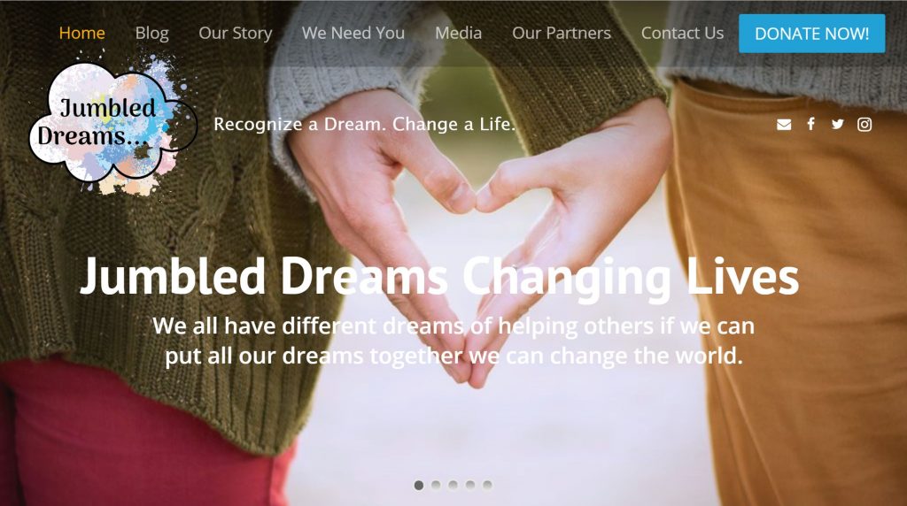 Jumbled Dreams Changing Lives, Unique Concepts Web Design